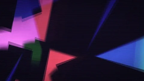 Random Changing Geometrical Graphics Shapes Colored Figures Motion Animation Stock Footage 75797603