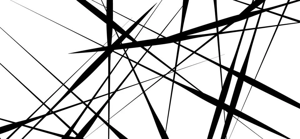 Random chaotic lines abstract geometric pattern / texture. Modern, contempora Illustrazione stock