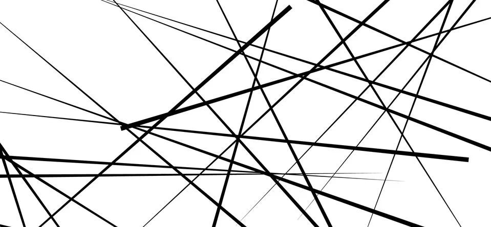 Random chaotic lines abstract geometric pattern / texture. Modern, contempora Stock Illustration