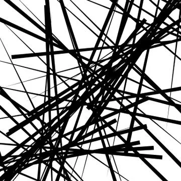 Random chaotic lines abstract geometric pattern / texture. Modern, contempora Stock Illustration