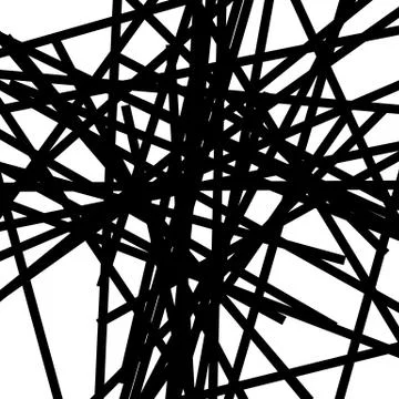 Random chaotic lines abstract geometric pattern / texture. Modern, contempora Illustrazione stock