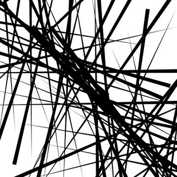 Random chaotic lines abstract geometric pattern / texture. Modern, contempora Stock Illustration