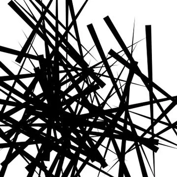Random chaotic lines abstract geometric pattern / texture. Modern, contempora Illustrazione stock