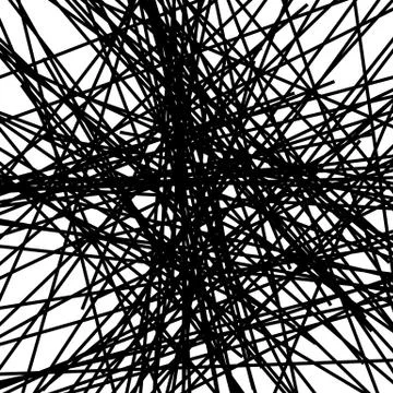 Random chaotic lines abstract geometric pattern / texture. Modern, contempora Illustrazione stock