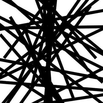 Random chaotic lines abstract geometric pattern / texture. Modern, contempora Stock Illustration