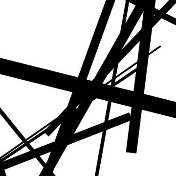 Random chaotic lines abstract geometric pattern / texture. Modern, contempora Stock Illustration