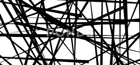 Random chaotic lines abstract geometric pattern / texture. Modern, contempora イラスト素材