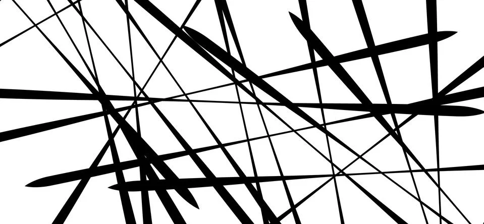 Random chaotic lines abstract geometric pattern / texture. Modern, contempora Stock Illustration