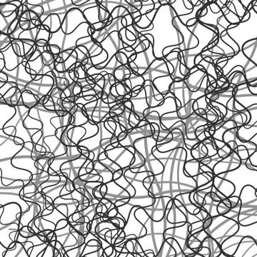 Random chaotic lines abstract grayscale texture / pattern Illustrazione stock