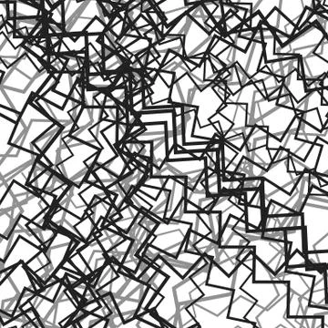 Random chaotic lines abstract grayscale texture / pattern Illustrazione stock