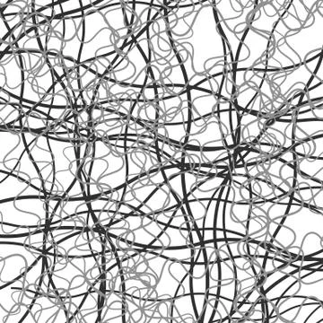 Random chaotic lines abstract grayscale texture / pattern Illustrazione stock