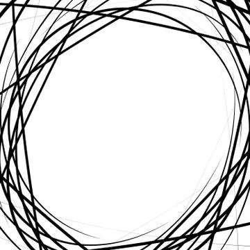 Random chaotic lines abstract texture, pattern in square format Иллюстрация
