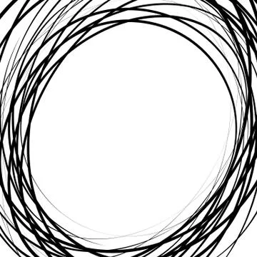 Random chaotic lines abstract texture, pattern in square format Stock Illustration