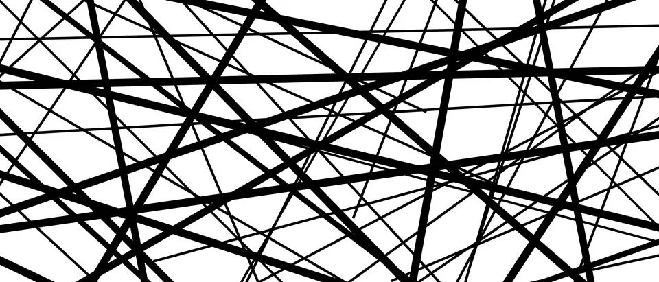 Random chaotic lines background. Abstract geometric pattern. Modern abstract  イラスト素材
