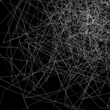 Random chaotic lines. Intersecting edgy, angular lines. Stock Illustration