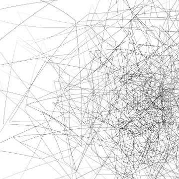 Random chaotic lines. Intersecting edgy, angular lines. 스톡 일러스트