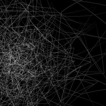 Random chaotic lines. Intersecting edgy, angular lines. Stock Illustration