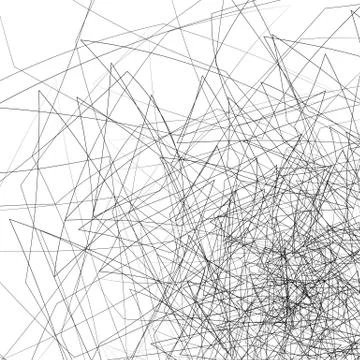 Random chaotic lines. Intersecting edgy, angular lines. Stock Illustration