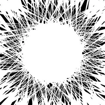 Random chaotic lines merging, intersecting at center abstract art illustratio 스톡 일러스트