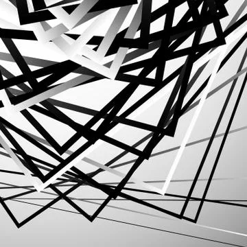 Random chaotic squares abstract geometric element. Monochrome geometric art. Иллюстрация
