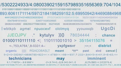 RANDOM CHARACTERS AND NUMBERS Stock Footage 237741467
