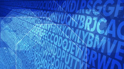Random characters creative chaos of encrypted messages fancy letters Stock Footage 260753107