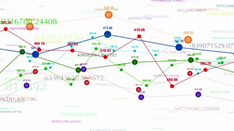 Random chart with numbers Video stock 37031256
