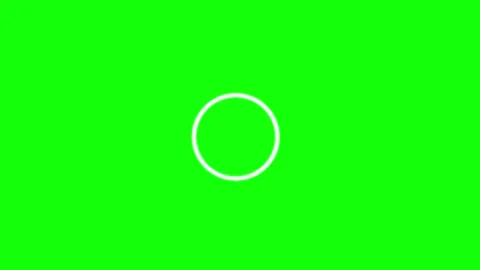 Random circle highlight 2s asymmetric changing size at center on green screen Stock Footage 313348049