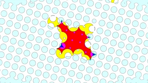 Random Circle Pop Art Animation Video Stock Footage 323768876