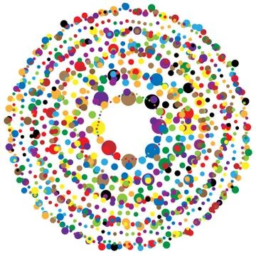 Random circles, dots abstract element, circular shape Stock Illustration