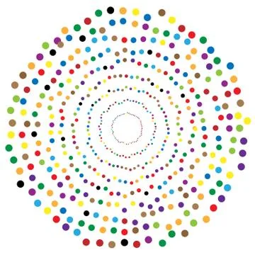 Random circles, dots abstract element, circular shape Stock Illustration