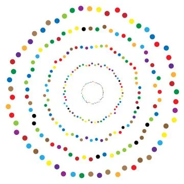 Random circles, dots abstract element, circular shape Illustrazione stock