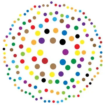 Random circles, dots abstract element, circular shape Illustrazione stock