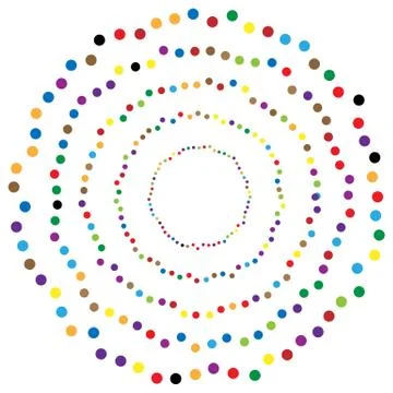 Random circles, dots abstract element, circular shape Illustrazione stock