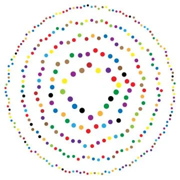Random circles, dots abstract element, circular shape Illustrazione stock
