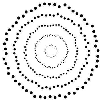Random circles, dots abstract element, circular shape Illustrazione stock