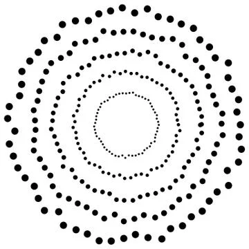 Random circles, dots abstract element, circular shape Illustrazione stock