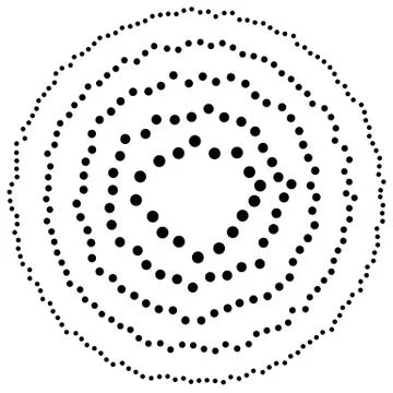 Random circles, dots abstract element, circular shape Illustrazione stock