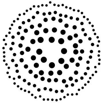 Random circles, dots abstract element, circular shape Illustrazione stock
