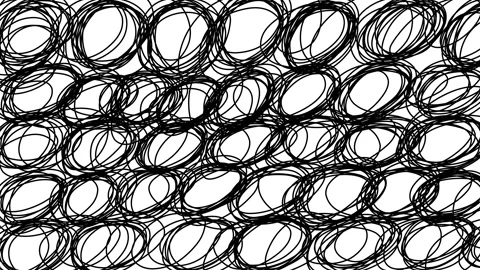 Random Circles Scribble Hand Drawn Doodle Animation Sketch Background Video stock 139836262