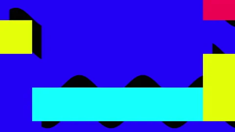 Random collage shapes on neon color background Stock Footage 156570375