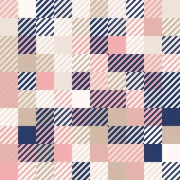 Random colored abstract geometric mosaic pattern background Stock Illustration