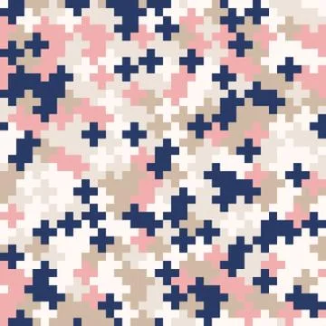 Random colored abstract geometric mosaic pattern background Stock Illustration