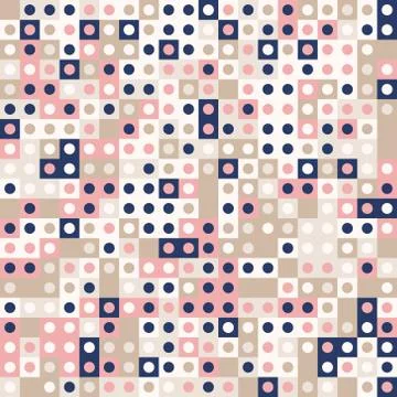 Random colored abstract geometric mosaic pattern background Stock Illustration