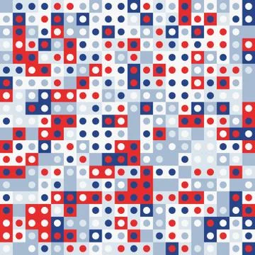 Random colored abstract geometric mosaic pattern background Illustrazione stock