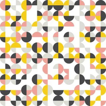 Random colored abstract geometric mosaic pattern background Illustrazione stock