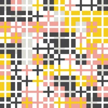 Random colored abstract geometric mosaic pattern background Stock Illustration