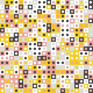 Random colored abstract geometric mosaic pattern background Illustrazione stock