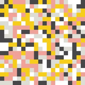 Random colored abstract geometric mosaic pattern background Illustrazione stock