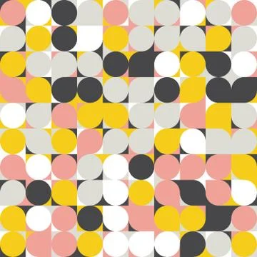 Random colored abstract geometric mosaic pattern background Illustrazione stock